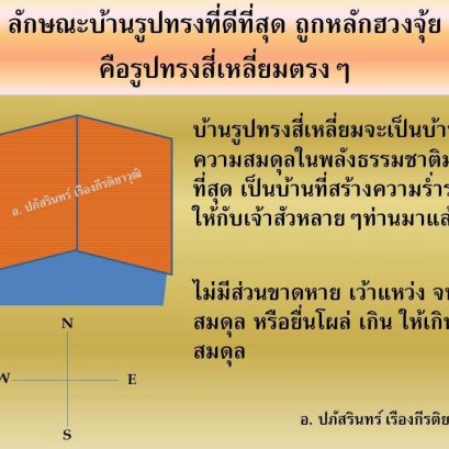 รูปทรงบ้านในทางฮวงจุ้ย