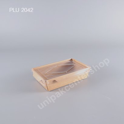 กล่องกระดาษคราฟท์ 500 ml + ฝา PET