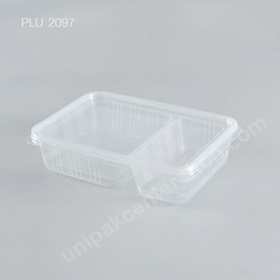 กล่องอาหาร 2 ช่อง PP (500ml.) + ฝา