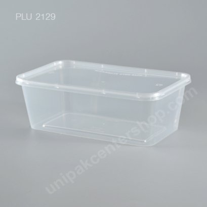 กล่องอาหาร PP ใส สี่เหลี่ยมผืนผ้า (AS306) ขนาด 1200 ml พร้อมฝา