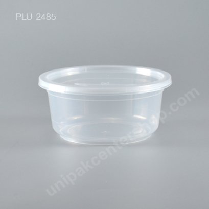 กล่องอาหารกลม PP ใส (750 ml) + ฝาใส
