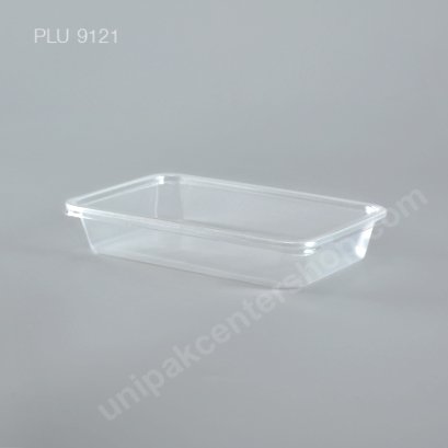 กล่องอาหารสี่เหลี่ยมใส ขนาด 500 cc พร้อมฝา