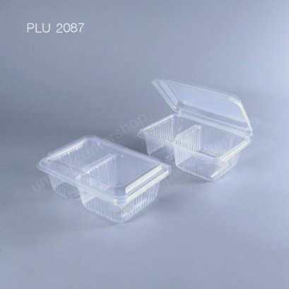 กล่องอาหาร 2 ช่อง PPN (750ml.) + ฝาในตัว