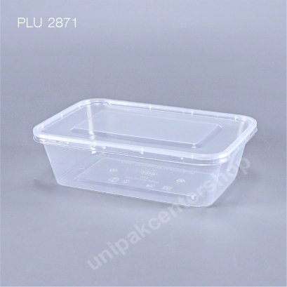 กล่องอาหาร 1 ช่อง PP ใส_INJ 640 ml + ฝา PP ใส_THF