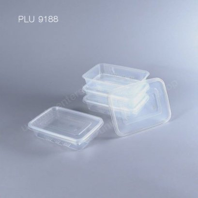 กล่องอาหารเหลี่ยม PP + ฝา PP ขนาด 600 ml (TL600)