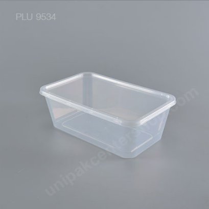 กล่องอาหาร 1 ช่อง PP ใส (1200ml) + ฝาใส