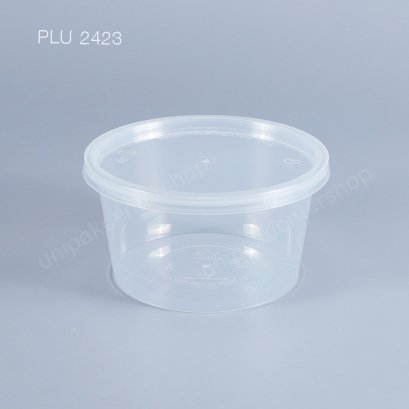 กล่องอาหารกลม PP ใส (16 oz) + ฝา PP ใส