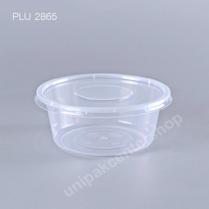 กล่องอาหารกลม PP ใส_INJ 300 cc + ฝา PP ใส _THF (EICI)