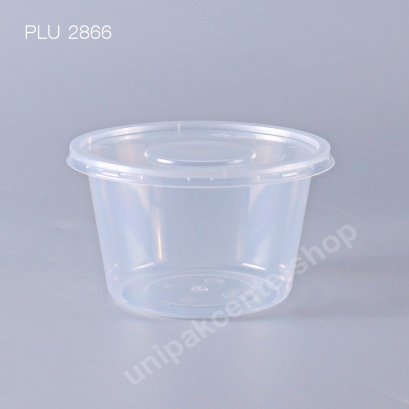 กล่องอาหารกลม PP ใส_INJ 450 cc + ฝา PP ใส_THF (EICI)