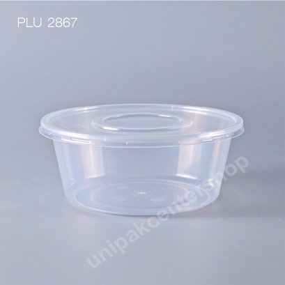 กล่องอาหารกลม PP ใส_INJ 650 cc + ฝา PP ใส_THF (EICI)