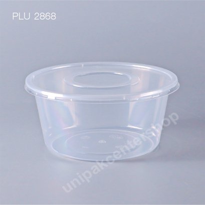 กล่องอาหารกลม PP ใส_INJ 750 cc + ฝา PP ใส_THF (EICI)