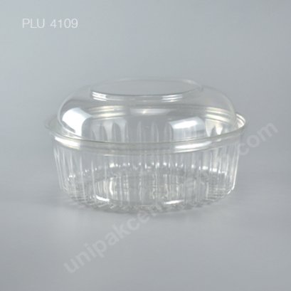 กล่องสลัด ใสกลมฝาโดม (D66/24) (Round Salad Box + Dome Lid)