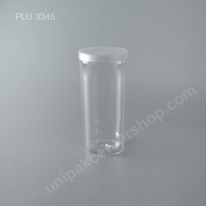 กระบอก แข็งใส 800 ml + ฝาขาว (Cylinder Hard Plastic Case) NO.0793