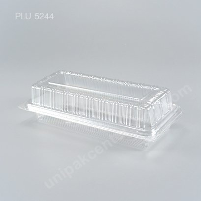 กล่องใส สี่เหลี่ยมผืนผ้า-L - ไซส์ใหญ่ 8.5x21x6.5cm (Large Rectangular OPS Food Box) (TP-15A-ตัวล็อค)