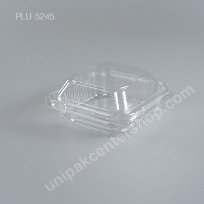 กล่องใส สี่เหลี่ยม-S - ไซส์เล็ก 10x10x4.8cm (Small Square OPS Food Box) (TP-17A-ตัวล็อค)