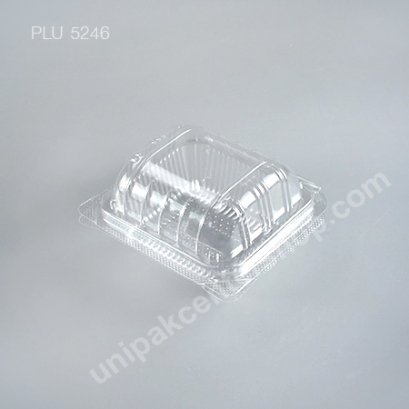 กล่องใส สี่เหลี่ยมผืนผ้า-S ซาลาเปา - ไซส์เล็ก 7.6x8.5x5.7cm (Small Rectangular OPS Food Box) (TP-37A-ตัวล็อค)