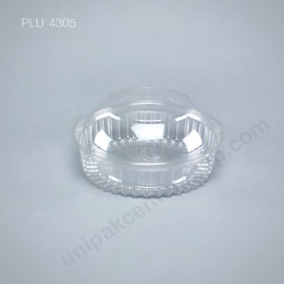 กล่องเบเกอรี่ใส PET กลม (R4) ฝาโดม