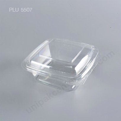 กล่องเบเกอรี่ PET เหลี่ยม 250 ml  M-035+ฝา (250 ml)