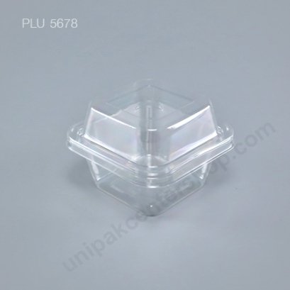 กล่องเบเกอรี่ PET เหลี่ยม MC-001c + ฝา