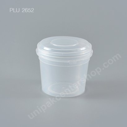 ถ้วยเต้าฮวย พุดดิ้ง PP + ฝาฉีก นูนใส (150 ml) NO.1602