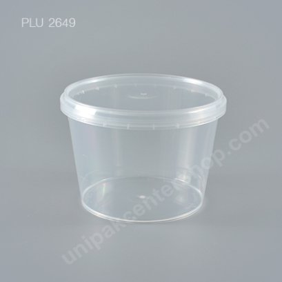 กล่อง Safety Seal กลม PP + ฝาใส (600 ml)