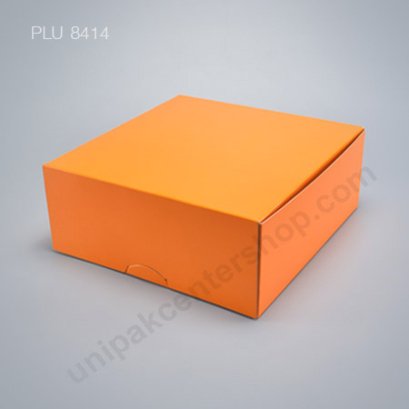 กล่องเค้ก กระดาษ 26x26x10cm สีส้ม (3 ปอนด์)