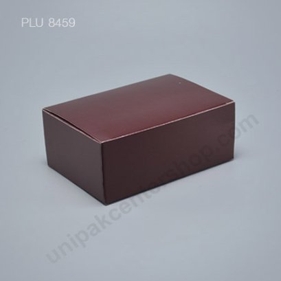 กล่องเค้ก กระดาษ 10x15x6cm สีช็อคโกแลต