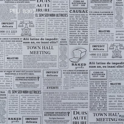 กระดาษห่อขนมปังลายหนังสือพิมพ์ 12x12 inch