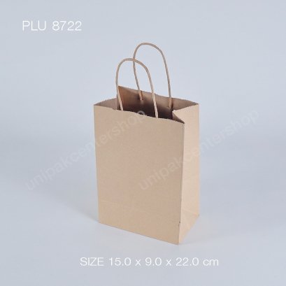 ถุงกระดาษคราฟท์น้ำตาล หูเกลียว (J1)
