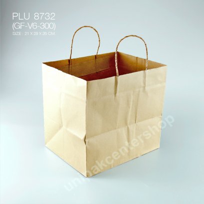 ถุงกระดาษคราฟท์น้ำตาล หูเกลียว จัมโบ้ (XL)