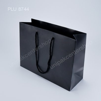 ถุงกระดาษหูหิ้วพรีเมี่ยม (ไซส์ L) สีดำ