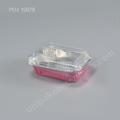 ถาดฟอยล์ 4014 สีพิงค์โกลด์ + ฝา (Pink Gold Foil Tray)