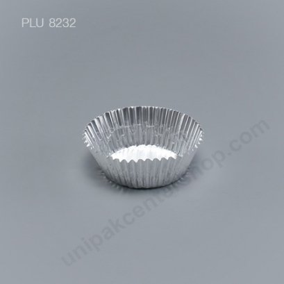 กระทงกระดาษฟอยล์ 9x6x3 cm (Silver Foil Paper Cupcake Liner) S-3219
