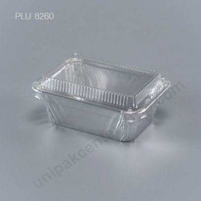 ถาดฟอยล์ สี่เหลี่ยมผืนผ้า-S - ไซส์เล็ก 5x8x4.5cm Silver (Small Rectangle Foil Tray) NO.4618