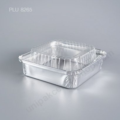 ถาดฟอยล์ สี่เหลี่ยม-M - ไซส์กลาง 10x10x3.2cm Silver ( NO.4202 Medium Square Foil Tray)