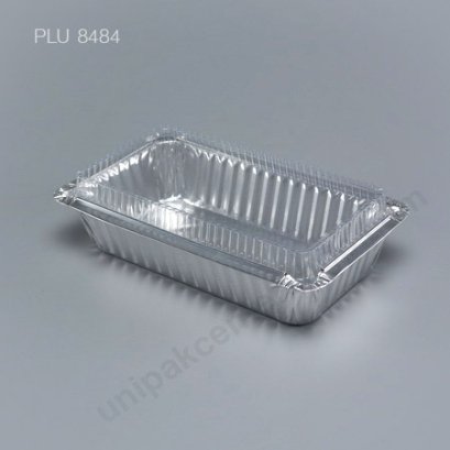 ถาดฟอยล์ สี่เหลี่ยมผืนผ้า-L - ไซส์ใหญ่ 7.3x15x5cm Silver (Large Rectangle Foil Tray) NO.4423