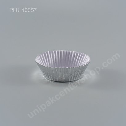 กระทงกระดาษฟอยล์ 7.5 x 6 x 2.5 cm (Silver Foil Paper Cupcake Liner) (SS) 3220