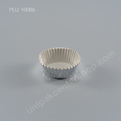 กระทงจีบกระดาษฟอยล์ 4.8 x 3.7x 2 cm (Silver Foil Paper Cupcake Liner) SS 2416