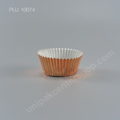 กระทงกระดาษฟอยล์ 7.3x5x3.2 cm (Rose Gold Foil Paper Cupcake Liner) (3219 ROSE GOLD)