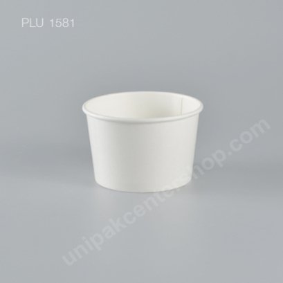 ถ้วยไอศกรีมกระดาษ 8 oz สีขาว (Paper Ice Cream Cup - White)