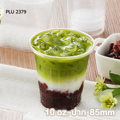 แก้วน้ำดื่ม PP 10 oz ลายเกล็ดใส ปาก 85 mm