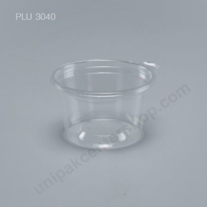 ถ้วยน้ำ PET 3 Oz ปาก 75 mm ฝาในตัว