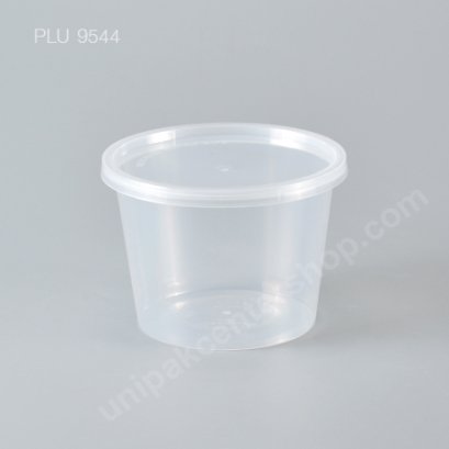 กล่องอาหารกลม PP ใส 20 oz. + ฝาใส