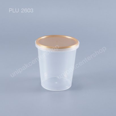 กระปุกใส่อาหาร 335 ml + ฝาสีทอง PP