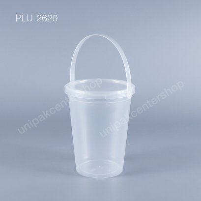 ถัง BIG CUP  PP ใส 30 oz + ฝาใส PP + หูหิ้ว