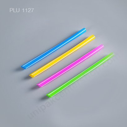 หลอดชาไข่มุก 12x210 mm พื้นสีริ้วขาว