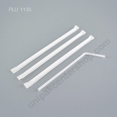 หลอดงอสีขาว ขนาด 0.6 x 21-22 cm  ใส่ซองขาว