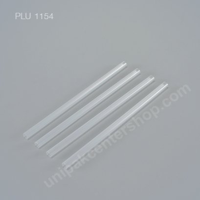 หลอดกาแฟ PP ใสแแบบสั้น, ความยาว 15 cm