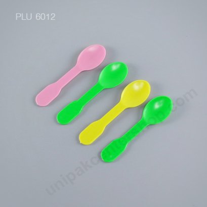 ช้อนไอติม / ช้อนไอศกรีม จิ๋ว NO.101 คละสี (Small Plastic Ice Cream Spoons)