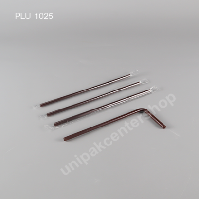 หลอดงอน้ำตาล 6x21 cm (ห่อฟิล์มซองเดี่ยว)